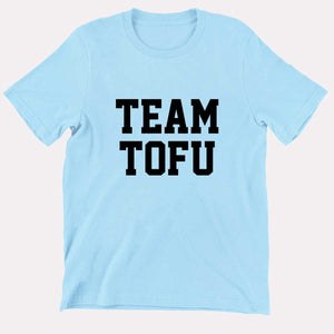 Team Tofu Kids T-Shirt (Unisex)-Vegan Apparel, Vegan Clothing, Vegan Kids Shirt, Mini Creator-Vegan Outfitters-3-4 Years-Pastel Blue-Vegan Outfitters
