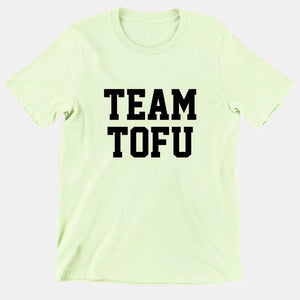 Team Tofu Kids T-Shirt (Unisex)-Vegan Apparel, Vegan Clothing, Vegan Kids Shirt, Mini Creator-Vegan Outfitters-3-4 Years-Pastel Green-Vegan Outfitters