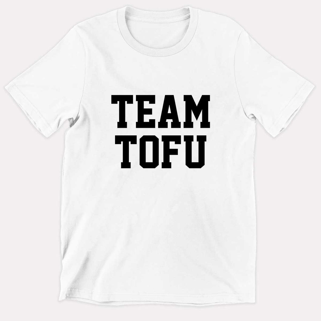 Team Tofu Kids T-Shirt (Unisex)-Vegan Apparel, Vegan Clothing, Vegan Kids Shirt, Mini Creator-Vegan Outfitters-3-4 Years-White-Vegan Outfitters