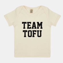 Laden Sie das Bild in den Galerie-Viewer, Team Tofu Vegan Baby T-Shirt-Vegan Apparel, Vegan Clothing, Vegan Baby Shirt, EPB01-Vegan Outfitters-3-6 months-Ecru-Vegan Outfitters
