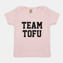 Load image into Gallery viewer, Team Tofu Vegan Baby T-Shirt-Vegan Apparel, Vegan Clothing, Vegan Baby Shirt, EPB01-Vegan Outfitters-3-6 months-Powder Pink-Vegan Outfitters