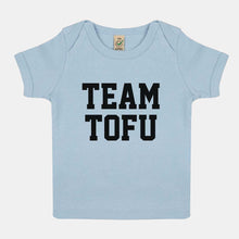 Charger l&#39;image dans la galerie, Team Tofu Vegan Baby T-Shirt-Vegan Apparel, Vegan Clothing, Vegan Baby Shirt, EPB01-Vegan Outfitters-3-6 months-Soft Blue-Vegan Outfitters