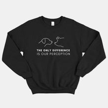 Load image into Gallery viewer, The Only Difference Is Perception Ethical Vegan Sweatshirt-Vegan Apparel, Vegan Clothing, Vegan Sweatshirt, JH030-Vegan Outfitters-X-Small-Black-Vegan Outfitters