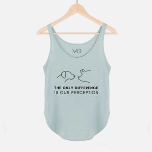 The Only Difference is Perception Women's Festival Tank-Vegan Apparel, Vegan Clothing, Vegan Tank Top, NL5033-Vegan Outfitters-X-Small-Green Tea-Vegan Outfitters