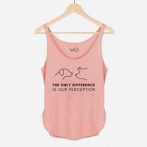 The Only Difference is Perception Women's Festival Tank-Vegan Apparel, Vegan Clothing, Vegan Tank Top, NL5033-Vegan Outfitters-X-Small-Pink Salt-Vegan Outfitters