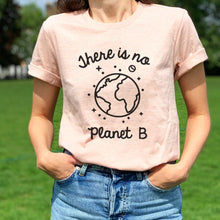 Load image into Gallery viewer, There Is No Planet B Ethical Vegan T-Shirt (Unisex)-Vegan Apparel, Vegan Clothing, Vegan T Shirt, BC3001-Vegan Outfitters-X-Small-Black-Vegan Outfitters
