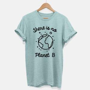 There Is No Planet B Ethical Vegan T-Shirt (Unisex)-Vegan Apparel, Vegan Clothing, Vegan T Shirt, BC3001-Vegan Outfitters-X-Small-Dusty Blue-Vegan Outfitters