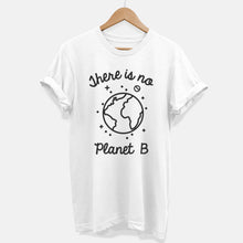 Laden Sie das Bild in den Galerie-Viewer, There Is No Planet B Ethical Vegan T-Shirt (Unisex)-Vegan Apparel, Vegan Clothing, Vegan T Shirt, BC3001-Vegan Outfitters-X-Small-White-Vegan Outfitters