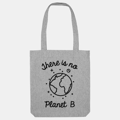 There Is No Planet B Woven Tote Bag, Vegan Gift-Vegan Apparel, Vegan Accessories, Vegan Gift, Vegan Tote Bag-Vegan Outfitters-Heather Grey-Vegan Outfitters
