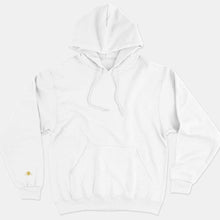 Load image into Gallery viewer, Tiny Embroidered Bumble Bee Ethical Vegan Hoodie (Unisex)-Vegan Apparel, Vegan Clothing, Vegan Hoodie JH001-Vegan Outfitters-X-Small-White-Vegan Outfitters