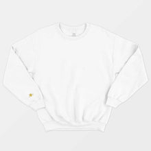 Charger l&#39;image dans la galerie, Tiny Embroidered Bumble Bee Ethical Vegan Sweatshirt (Unisex)-Vegan Apparel, Vegan Clothing, Vegan Sweatshirt, JH030-Vegan Outfitters-X-Small-White-Vegan Outfitters