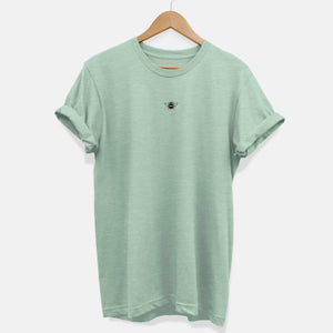 Tiny Embroidered Bumble Bee Ethical Vegan T-Shirt (Unisex)-Vegan Apparel, Vegan Clothing, Vegan T Shirt, BC3001-Vegan Outfitters-X-Small-Mint-Vegan Outfitters