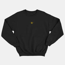 Load image into Gallery viewer, Tiny Embroidered Bumble Bee Kids Sweatshirt (Unisex)-Vegan Apparel, Vegan Clothing, Vegan Kids Sweatshirt, JH030B-Vegan Outfitters-3-4 years-Black-Vegan Outfitters