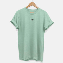 Load image into Gallery viewer, Tiny Embroidered Dino Ethical Vegan T-Shirt (Unisex)-Vegan Apparel, Vegan Clothing, Vegan T Shirt, BC3001-Vegan Outfitters-X-Small-Mint-Vegan Outfitters