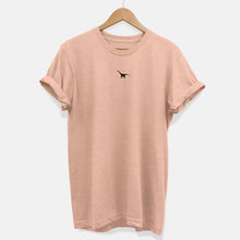 Laden Sie das Bild in den Galerie-Viewer, Tiny Embroidered Dino Ethical Vegan T-Shirt (Unisex)-Vegan Apparel, Vegan Clothing, Vegan T Shirt, BC3001-Vegan Outfitters-X-Small-Peach-Vegan Outfitters