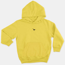 Load image into Gallery viewer, Tiny Embroidered Dinosaur Kids Hoodie (Unisex)-Vegan Apparel, Vegan Clothing, Vegan Kids Hoodie, JH001J-Vegan Outfitters-1-2 Years-Yellow-Vegan Outfitters