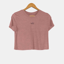 Load image into Gallery viewer, VO Cropped T-Shirt-Vegan Apparel, Vegan Clothing, Vegan Cropped T-Shirt, BC8882-Vegan Outfitters-Small-Mauve-Vegan Outfitters