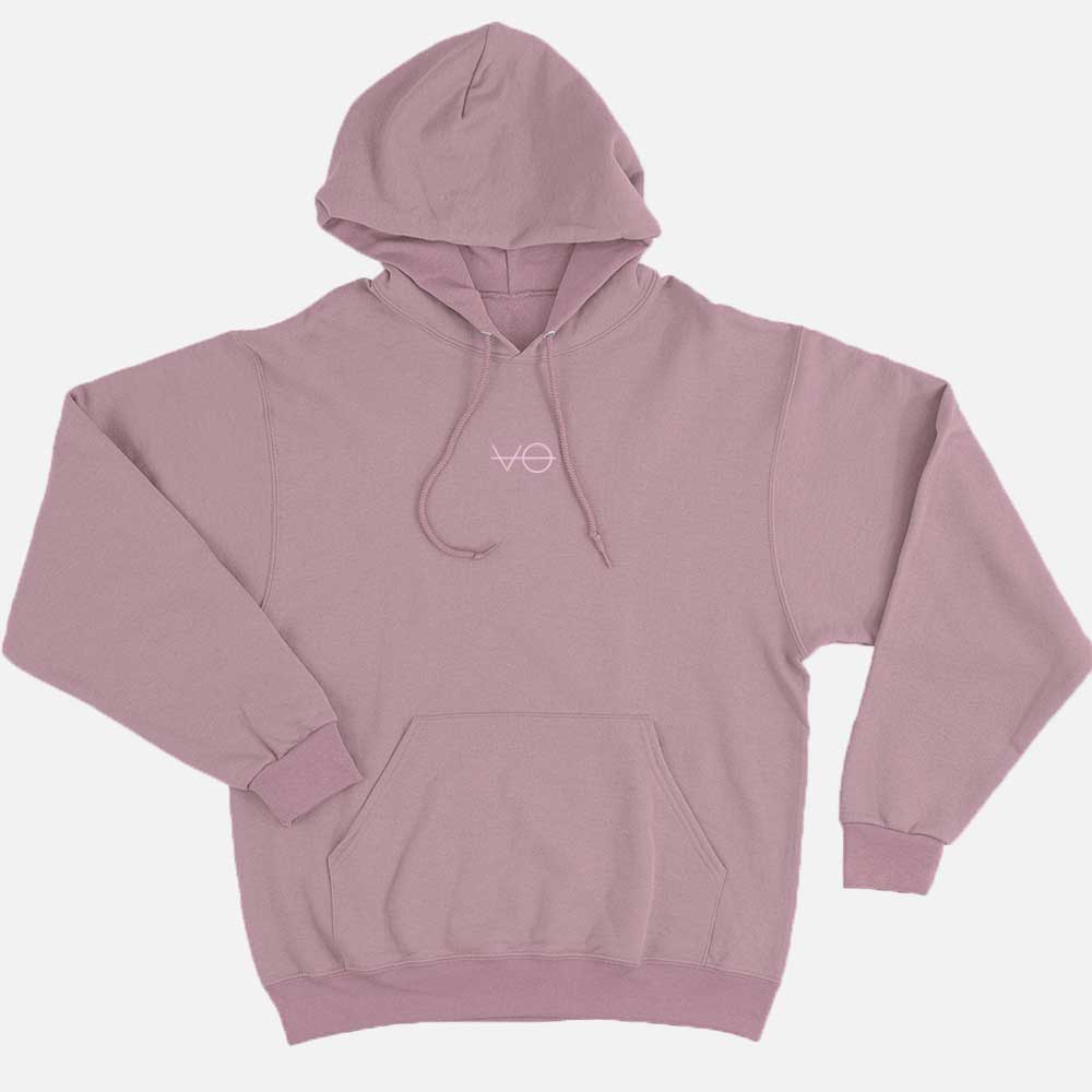VO Embroidered Ethical Vegan Hoodie (Unisex)-Vegan Apparel, Vegan Clothing, Vegan Hoodie JH001-Vegan Outfitters-X-Small-Dusty Purple-Vegan Outfitters