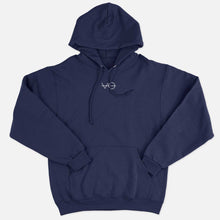 Load image into Gallery viewer, VO Embroidered Ethical Vegan Hoodie (Unisex)-Vegan Apparel, Vegan Clothing, Vegan Hoodie JH001-Vegan Outfitters-X-Small-Navy-Vegan Outfitters