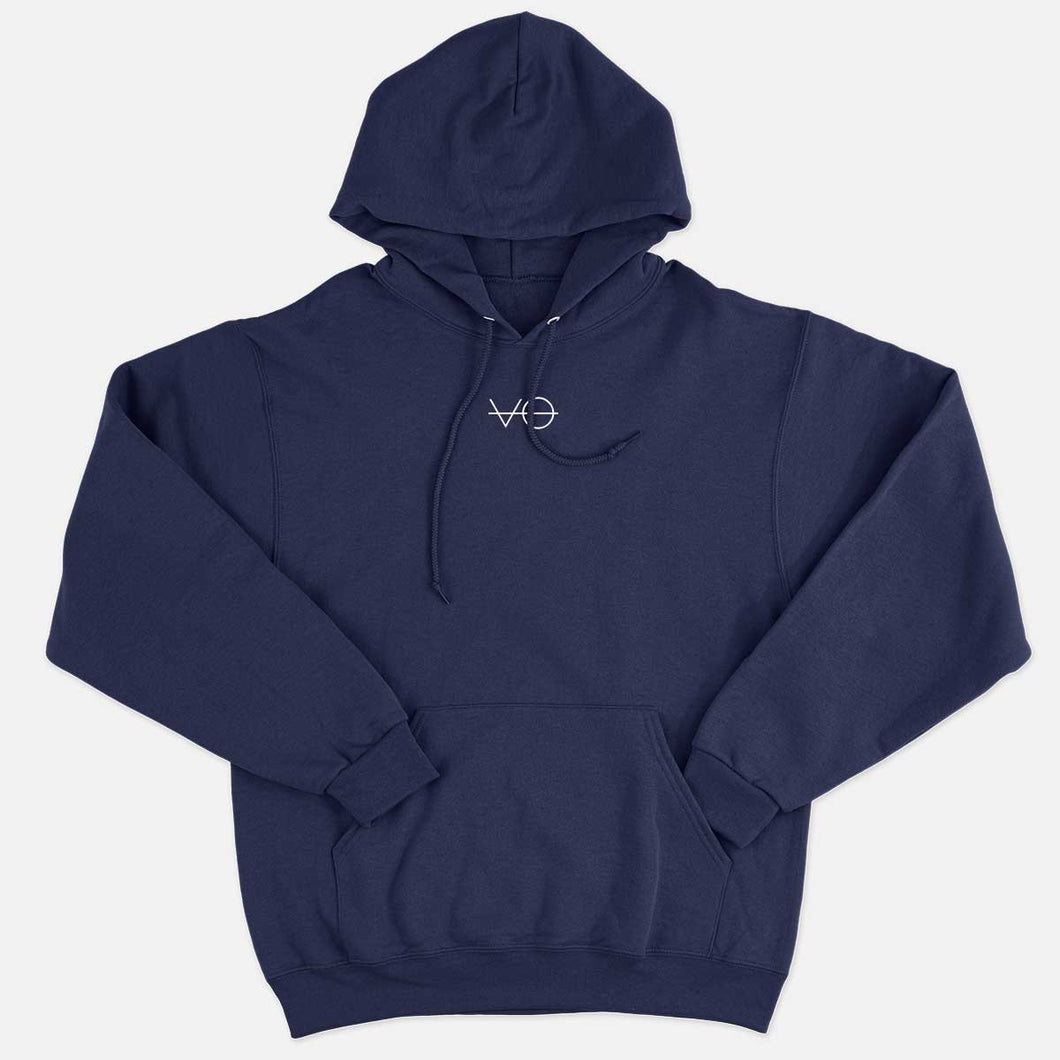 VO Embroidered Ethical Vegan Hoodie (Unisex)-Vegan Apparel, Vegan Clothing, Vegan Hoodie JH001-Vegan Outfitters-X-Small-Navy-Vegan Outfitters