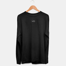 Load image into Gallery viewer, VO Embroidered Ethical Vegan Long Sleeve T-Shirt (Mens)-Vegan Apparel, Vegan Clothing, Vegan Long Sleeve T Shirt, Shuffler-Vegan Outfitters-Small-Black-Vegan Outfitters