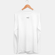 Load image into Gallery viewer, VO Embroidered Ethical Vegan Long Sleeve T-Shirt (Mens)-Vegan Apparel, Vegan Clothing, Vegan Long Sleeve T Shirt, Shuffler-Vegan Outfitters-Small-White-Vegan Outfitters