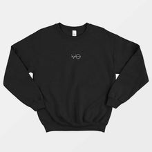 Laden Sie das Bild in den Galerie-Viewer, VO Embroidered Ethical Vegan Sweatshirt (Unisex)-Vegan Apparel, Vegan Clothing, Vegan Sweatshirt, JH030-Vegan Outfitters-X-Small-Black-Vegan Outfitters