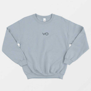 VO Embroidered Ethical Vegan Sweatshirt (Unisex)-Vegan Apparel, Vegan Clothing, Vegan Sweatshirt, JH030-Vegan Outfitters-X-Small-Blue-Vegan Outfitters