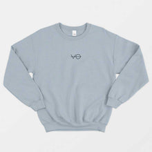 Laden Sie das Bild in den Galerie-Viewer, VO Embroidered Ethical Vegan Sweatshirt (Unisex)-Vegan Apparel, Vegan Clothing, Vegan Sweatshirt, JH030-Vegan Outfitters-X-Small-Blue-Vegan Outfitters