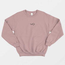 Laden Sie das Bild in den Galerie-Viewer, VO Embroidered Ethical Vegan Sweatshirt (Unisex)-Vegan Apparel, Vegan Clothing, Vegan Sweatshirt, JH030-Vegan Outfitters-X-Small-Dusty Pink-Vegan Outfitters