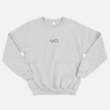 Load image into Gallery viewer, VO Embroidered Ethical Vegan Sweatshirt (Unisex)-Vegan Apparel, Vegan Clothing, Vegan Sweatshirt, JH030-Vegan Outfitters-X-Small-Grey-Vegan Outfitters