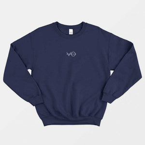 VO Embroidered Ethical Vegan Sweatshirt (Unisex)-Vegan Apparel, Vegan Clothing, Vegan Sweatshirt, JH030-Vegan Outfitters-X-Small-Navy-Vegan Outfitters
