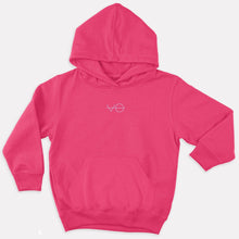 Laden Sie das Bild in den Galerie-Viewer, VO Embroidered Kids Hoodie (Unisex)-Vegan Apparel, Vegan Clothing, Vegan Kids Hoodie, JH001J-Vegan Outfitters-1-2 Years-Bold Pink-Vegan Outfitters