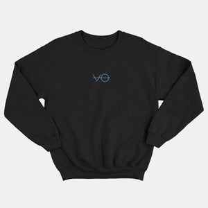 VO Embroidered Kids Sweatshirt (Unisex)-Vegan Apparel, Vegan Clothing, Vegan Kids Sweatshirt, JH030B-Vegan Outfitters-3-4 years-Black-Vegan Outfitters