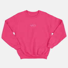 Laden Sie das Bild in den Galerie-Viewer, VO Embroidered Kids Sweatshirt (Unisex)-Vegan Apparel, Vegan Clothing, Vegan Kids Sweatshirt, JH030B-Vegan Outfitters-3-4 years-Bold Pink-Vegan Outfitters