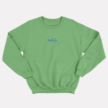 Laden Sie das Bild in den Galerie-Viewer, VO Embroidered Kids Sweatshirt (Unisex)-Vegan Apparel, Vegan Clothing, Vegan Kids Sweatshirt, JH030B-Vegan Outfitters-3-4 years-Green-Vegan Outfitters