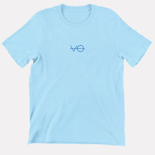 Load image into Gallery viewer, VO Embroidered Kids T-Shirt (Unisex)-Vegan Apparel, Vegan Clothing, Vegan Kids Shirt, Mini Creator-Vegan Outfitters-3-4 Years-Pastel Blue-Vegan Outfitters
