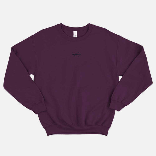 VO Embroidered Sweatshirt (Unisex)-Vegan Apparel, Vegan Clothing, Vegan Sweatshirt, JH030-Vegan Outfitters-X-Small-Plum-Vegan Outfitters