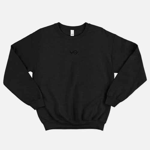 VO Embroidered Sweatshirt (Unisex)-Vegan Apparel, Vegan Clothing, Vegan Sweatshirt, JH030-Vegan Outfitters-X-Small-Smoky Black-Vegan Outfitters