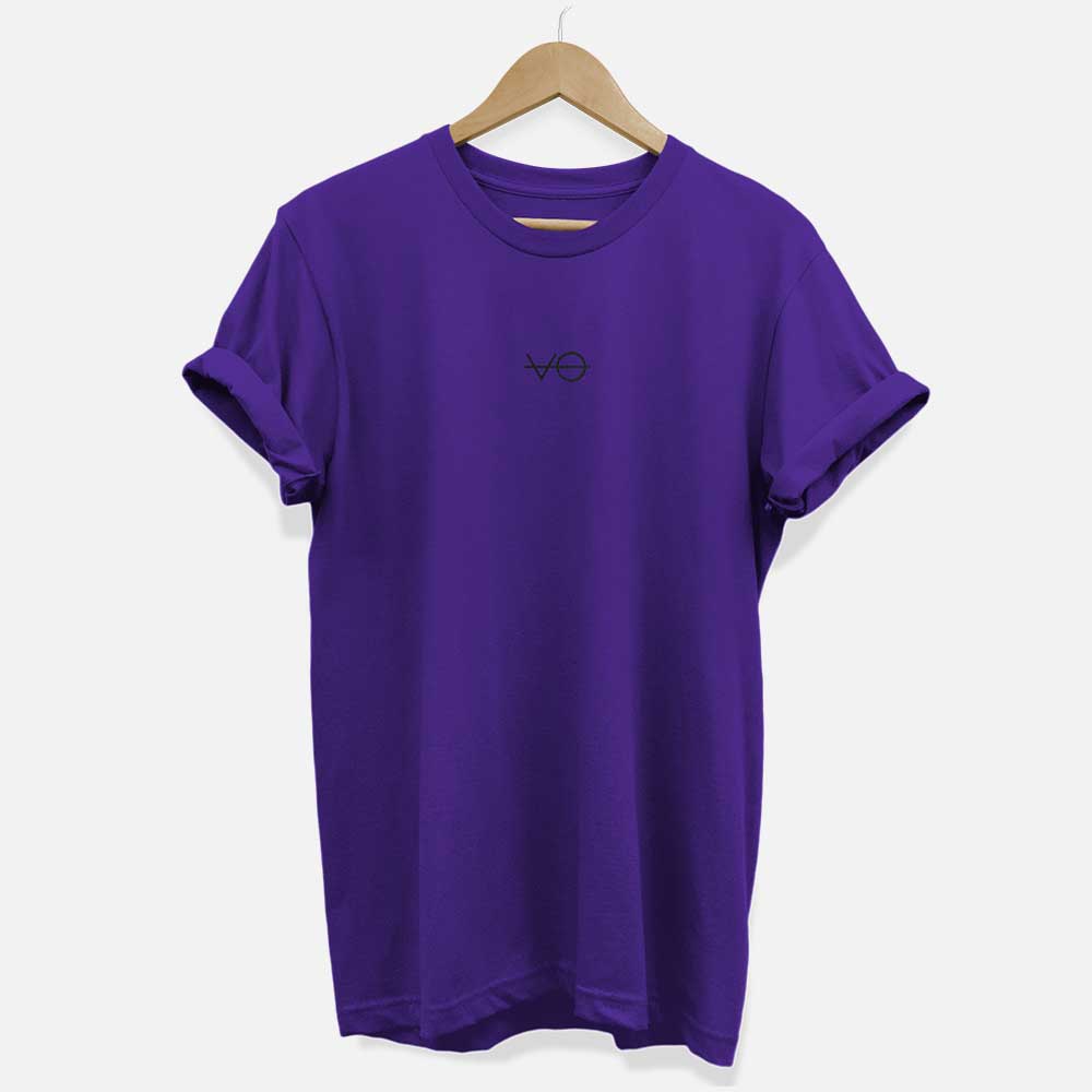 VO Embroidered T-Shirt (Unisex)-Vegan Apparel, Vegan Clothing, Vegan T Shirt, BC3001-Vegan Outfitters-X-Small-Purple-Vegan Outfitters