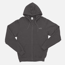 Load image into Gallery viewer, VO Embroidered Zipped Hoodie (Unisex)-Vegan Apparel, Vegan Clothing, Vegan Zoodie JH050-Vegan Outfitters-Small-Charcoal-Vegan Outfitters