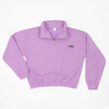 Load image into Gallery viewer, VO Embroidered 1/4 Zip Crop Sweatshirt