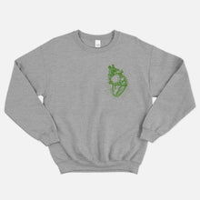Laden Sie das Bild in den Galerie-Viewer, Vegan Anatomy Heart Ethical Vegan Sweatshirt (Unisex)-Vegan Apparel, Vegan Clothing, Vegan Sweatshirt, JH030-Vegan Outfitters-X-Small-Grey-Vegan Outfitters