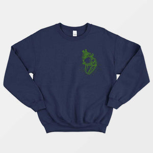 Vegan Anatomy Heart Ethical Vegan Sweatshirt (Unisex)-Vegan Apparel, Vegan Clothing, Vegan Sweatshirt, JH030-Vegan Outfitters-X-Small-Navy-Vegan Outfitters