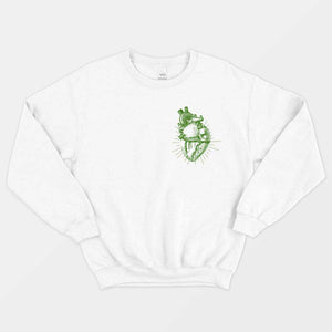 Vegan Anatomy Heart Ethical Vegan Sweatshirt (Unisex)-Vegan Apparel, Vegan Clothing, Vegan Sweatshirt, JH030-Vegan Outfitters-X-Small-White-Vegan Outfitters