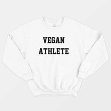 Load image into Gallery viewer, Vegan Athlete Ethical Vegan Sweatshirt (Unisex)-Vegan Apparel, Vegan Clothing, Vegan Sweatshirt, JH030-Vegan Outfitters-X-Small-White-Vegan Outfitters
