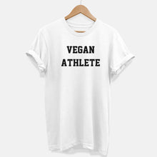 Laden Sie das Bild in den Galerie-Viewer, Vegan Athlete Ethical Vegan T-Shirt (Unisex)-Vegan Apparel, Vegan Clothing, Vegan T Shirt, BC3001-Vegan Outfitters-X-Small-White-Vegan Outfitters