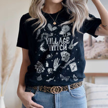 Charger l&#39;image dans la galerie, Village Witch T-Shirt (Unisex)-Vegan Apparel, Vegan Clothing, Vegan T Shirt, BC3001-Vegan Outfitters-Small-Black-Vegan Outfitters