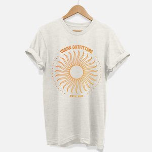 Vintage Sun Graphic T-Shirt (Unisex)-Vegan Apparel, Vegan Clothing, Vegan T Shirt, BC3001-Vegan Outfitters-X-Small-Natural Heather-Vegan Outfitters