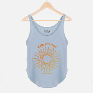 Vintage Sun Women's Festival Tank-Vegan Apparel, Vegan Clothing, Vegan Tank Top, NL5033-Vegan Outfitters-X-Small-Cloud Blue-Vegan Outfitters